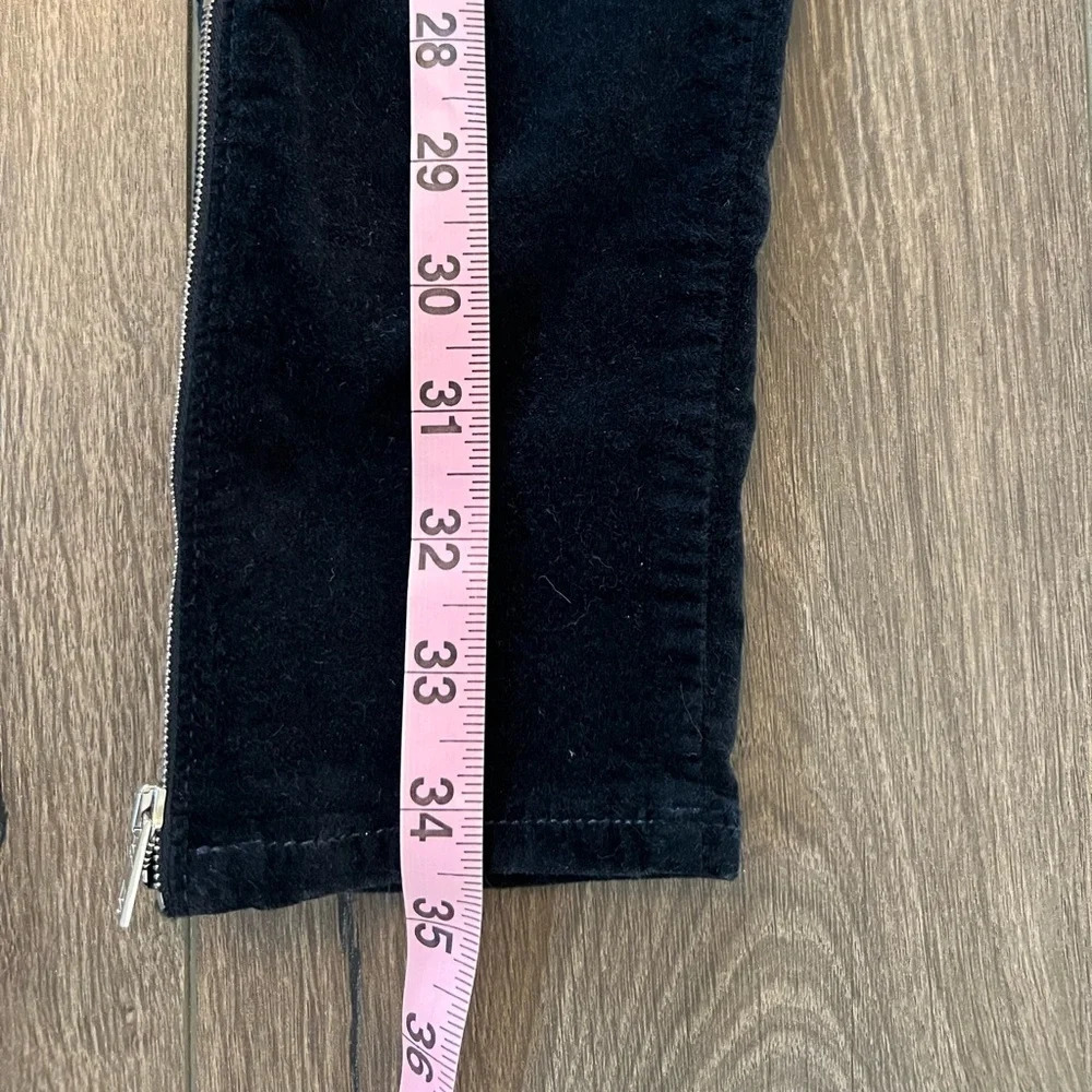 Rag & Bone Navy Velvet crop Pant with Zipper detail Size 26 - Picture 9 of 12